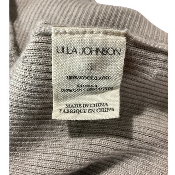 Ulla Johnson Ribbed Beige Drew Polo Sweater Size Small - Picture 5 of 6